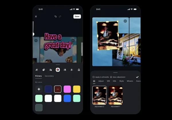 Instagram carousel editing