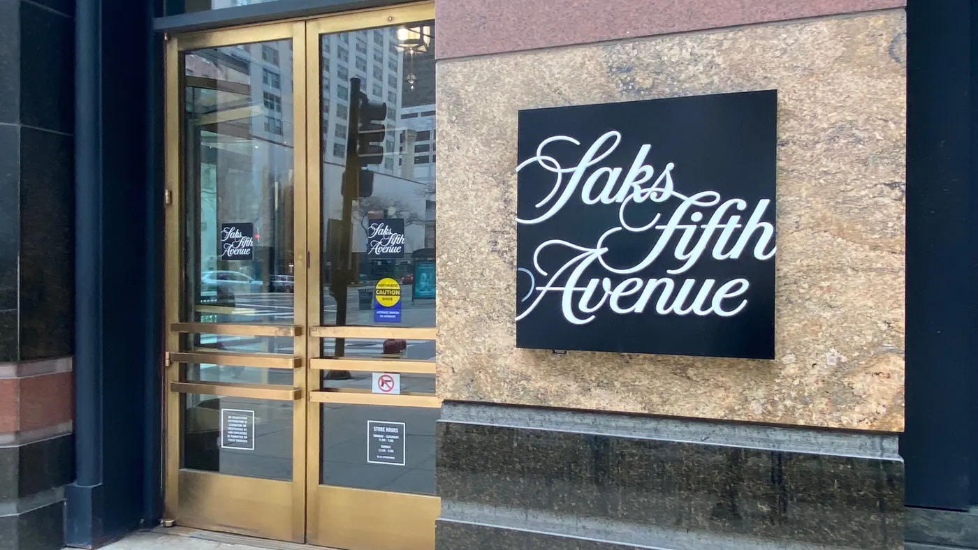 A Saks storefront in Chicago.