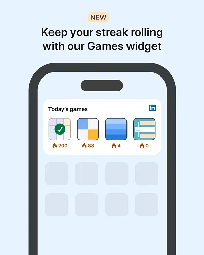 LinkedIn games widget