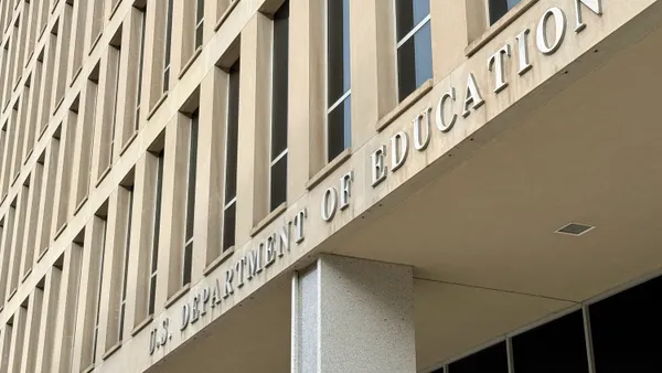The outside of the U.S. Department of Education building is shown with the wording "U.S. Department of Education"