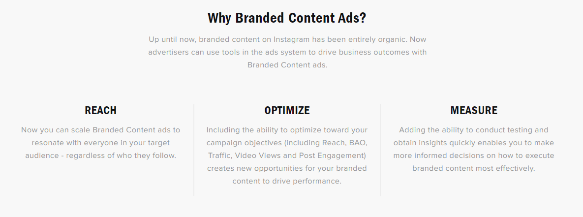 Instagram Branded Content ads explainer graphic