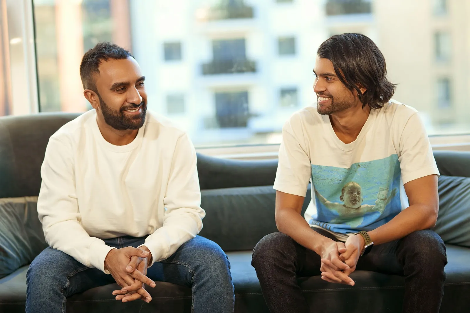 Lawtrades co-founders Ashish Walia and Raad Ahmed sitting next to each other