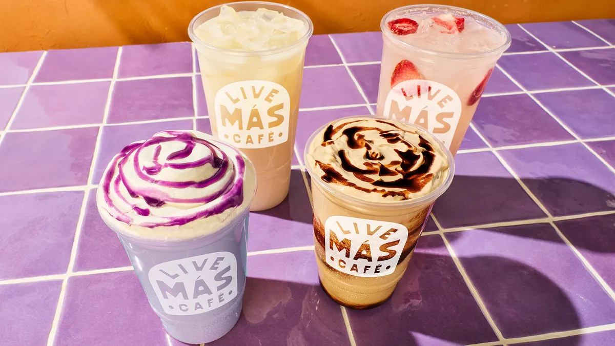 Four horchata based beverages Taco Bell will serve at its Live Mas Cafes.