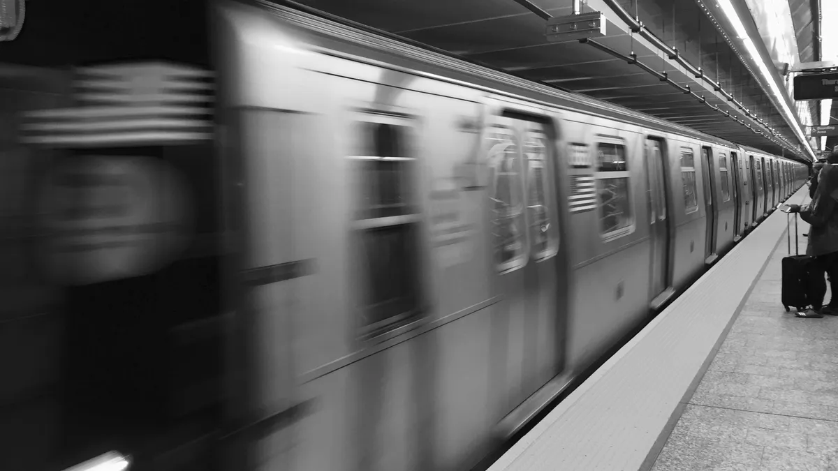 New York's Second Avenue subway train pulls into 86th Street station.