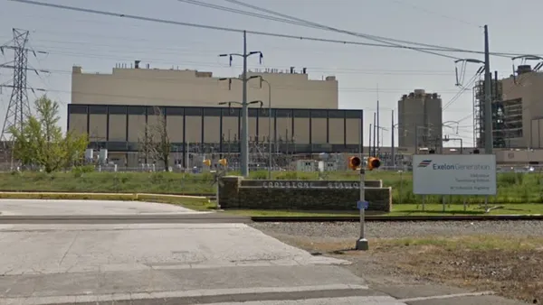 A large building with a sign that says Eddystone Station.