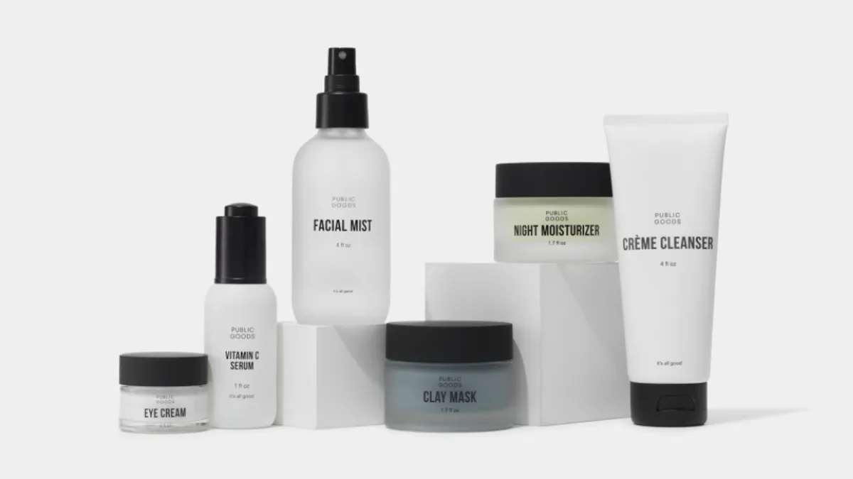 Public Goods launches skincare line.