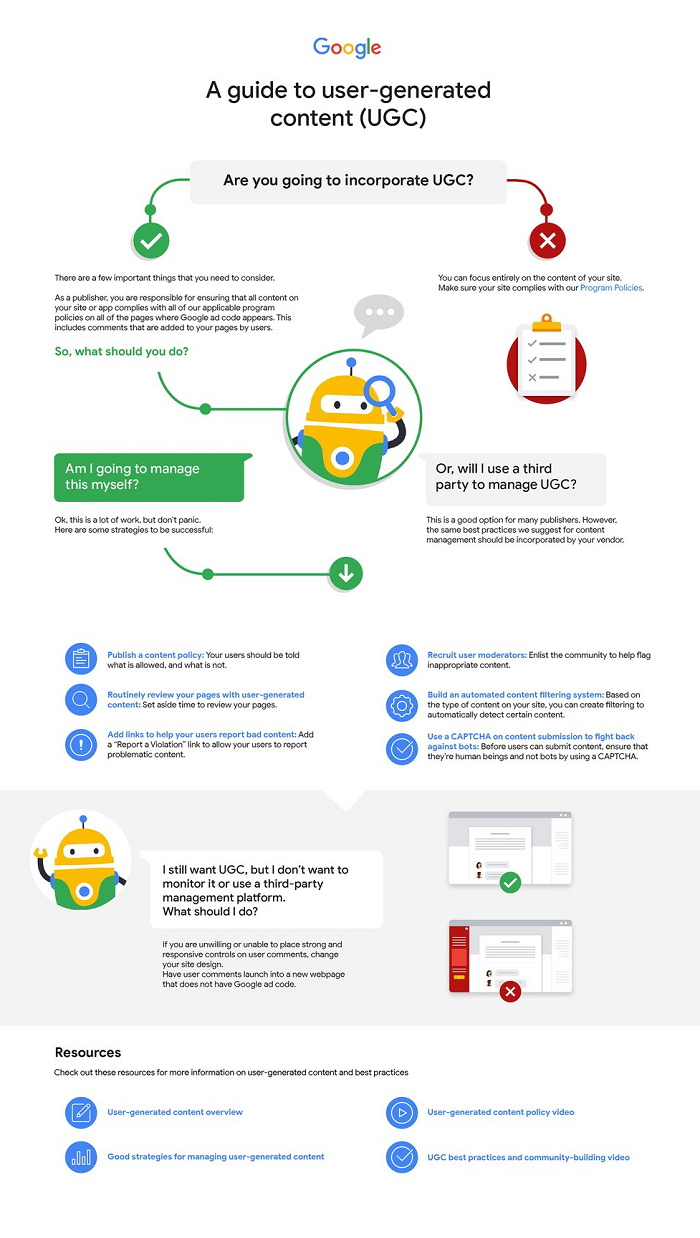 Google UGC considerations