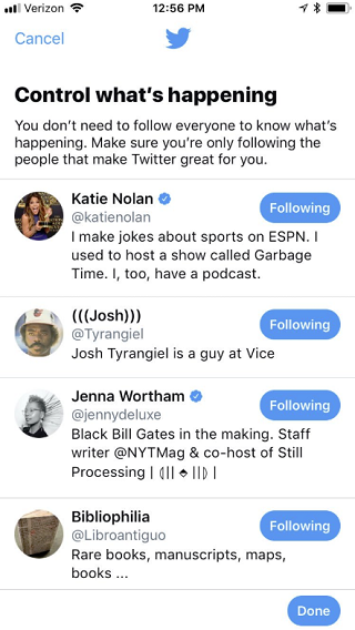 Twitter unfollow prompt