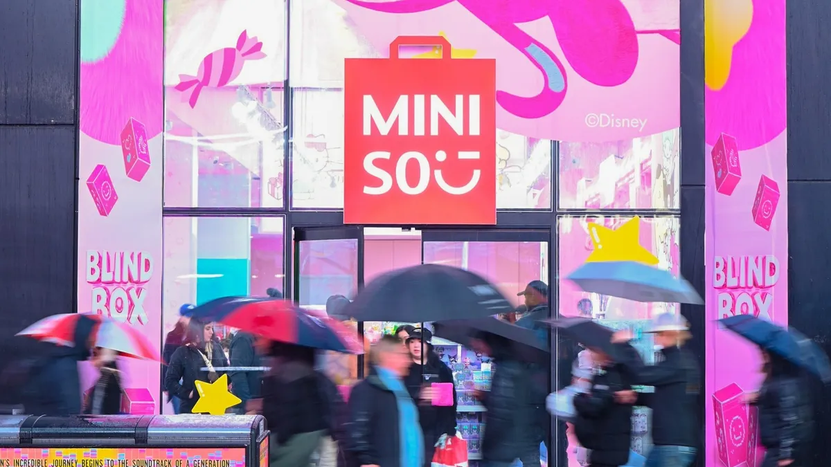 The storefront of Miniso's second Times Square location.