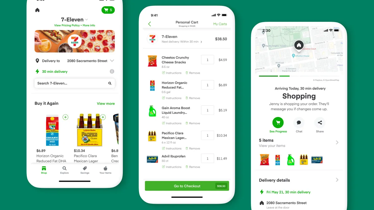 7-Eleven shopping on Instacart app