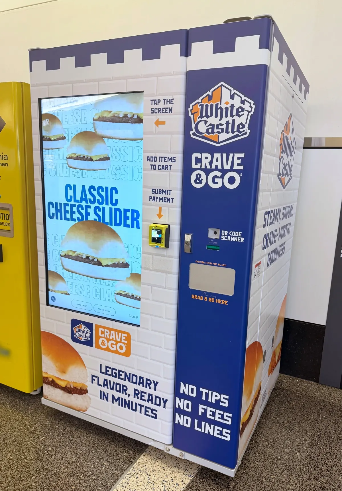 A White Castle burger kiosk at Boston&#x27;s Logan Airport.