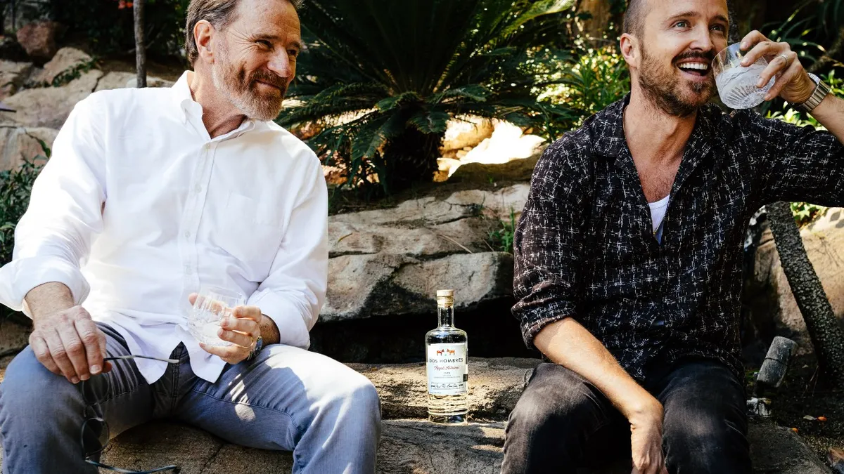 Actors Bryan Cranston and Aaron Paul founded Dos Hombres mezcal.