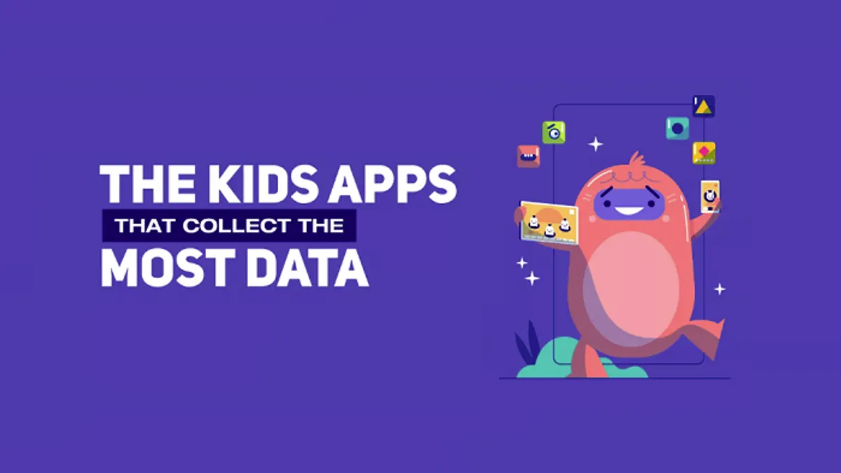 Kids apps that collect data infographic