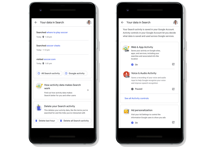 Google data controls