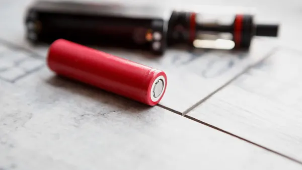 Lithium-ion 18650 battery, commonly used in vape devices