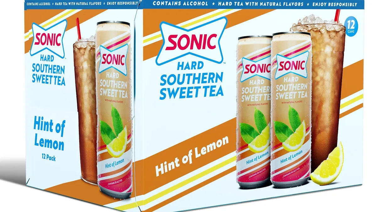 Sonic hard sweet tea and slushes