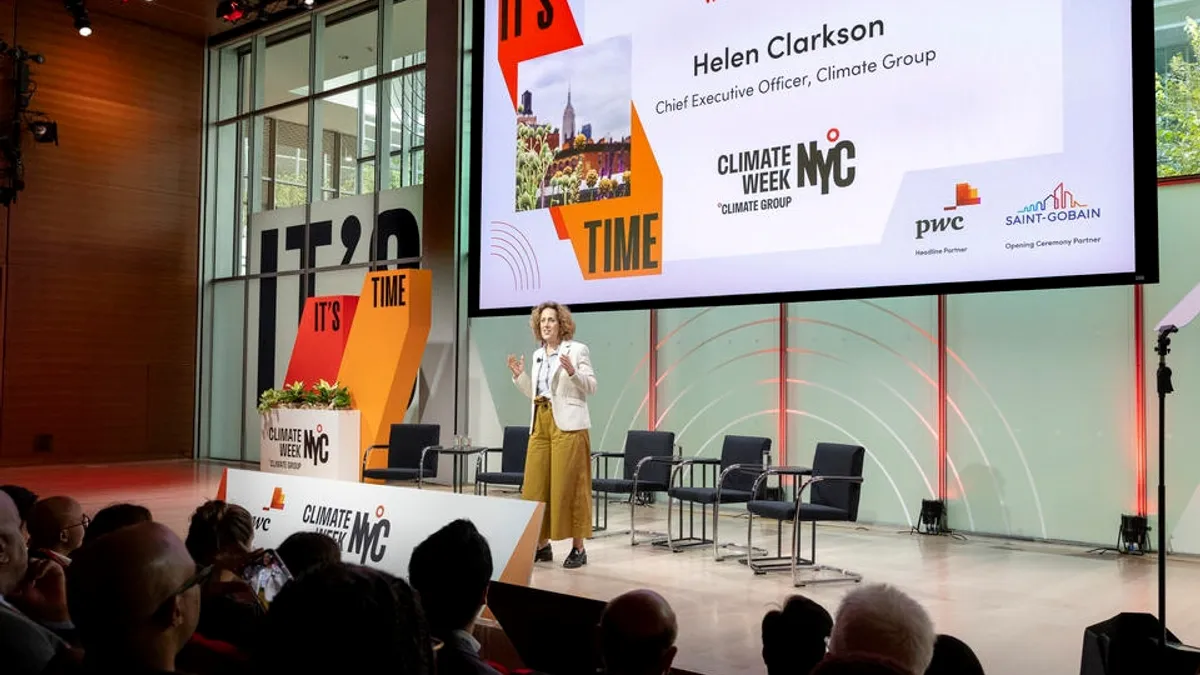 Climate Group CEO Helen Clarkson opens Climate Week NYC 2024 on Sept. 22, 2024 with a speech on the key principles that must shape climate action.