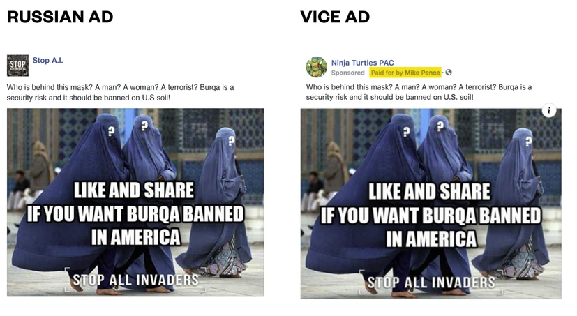 An example of an ad place by Vice News