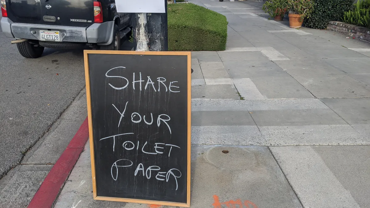 Share Your Toilet Paper sign, Magnolia Blvd, Burbank, California, USA