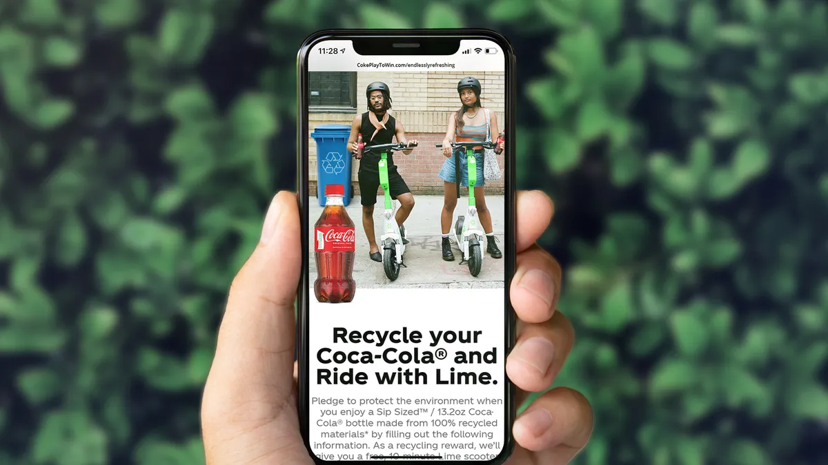 Coca-Cola's partnership with Lime to encourage recycling