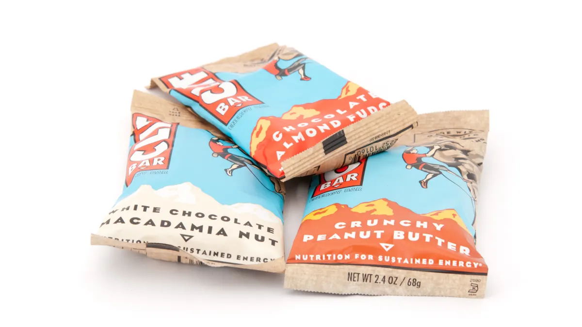 An assortment of Clif bars.
