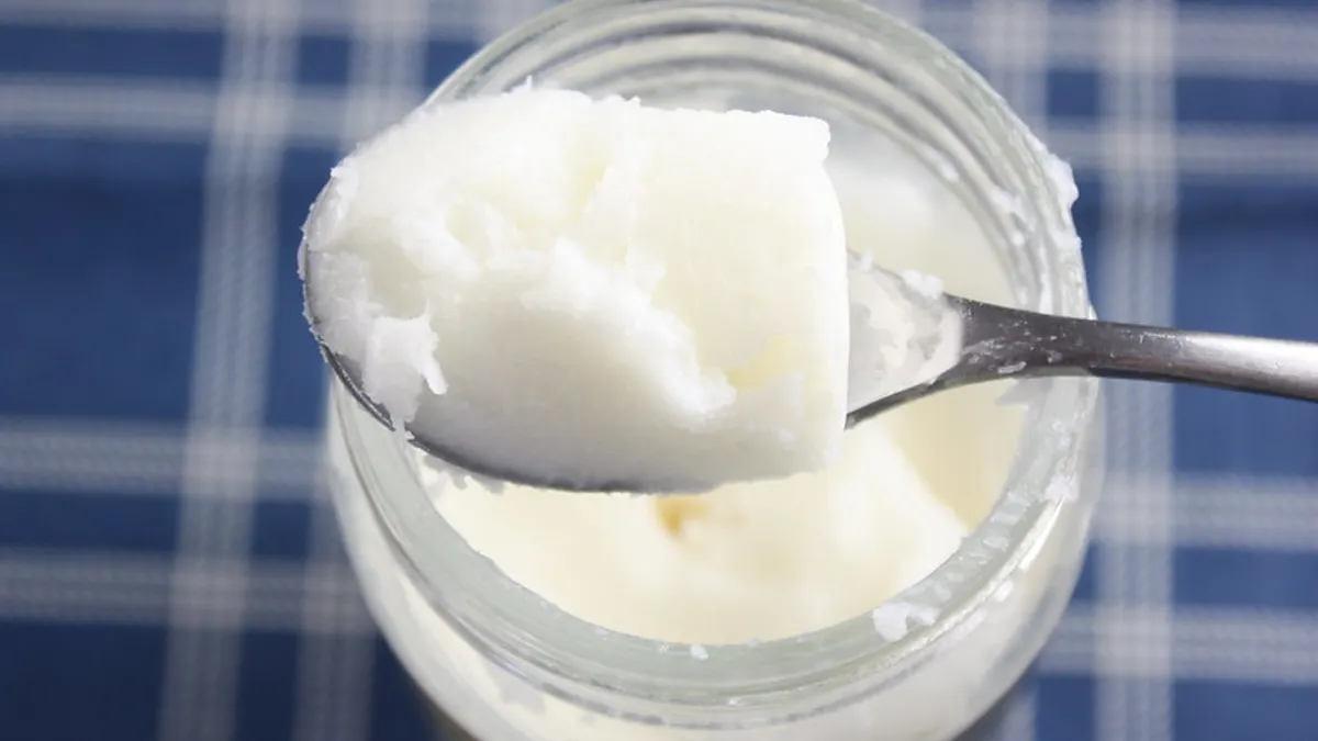 coconut oil in a jar