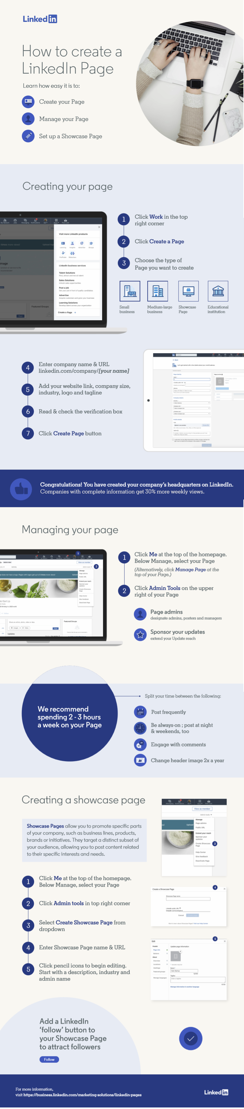 Infographic outlines essential Linkedin company page tips