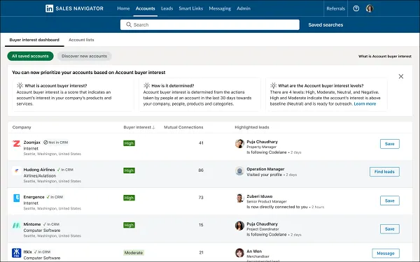 LinkedIn Sales Navigator update
