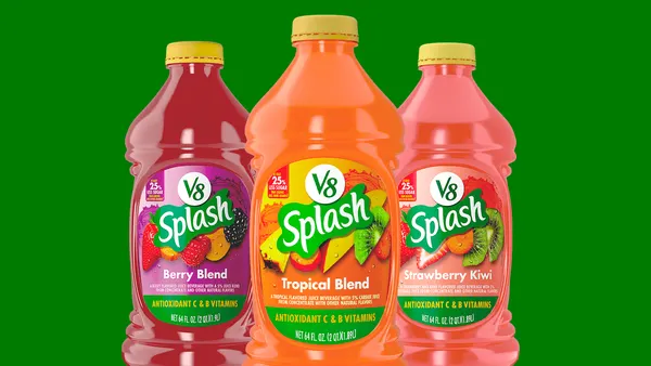 Bottles of The Campbell’s Company V8 Splash.