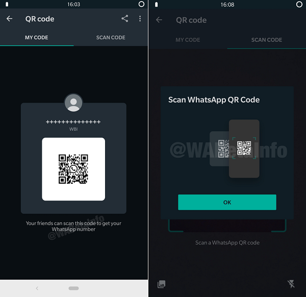 WhatsApp QR codes