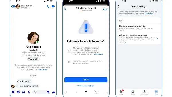 Meta advanced protection in Messenger