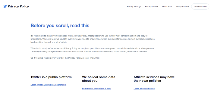 Twitter Privacy Policy