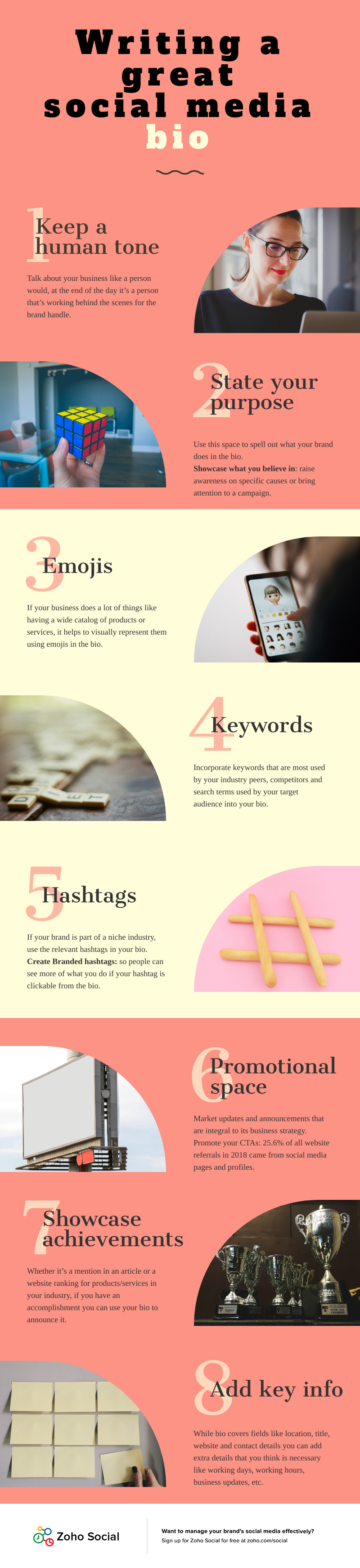 Infographic lists profile tips
