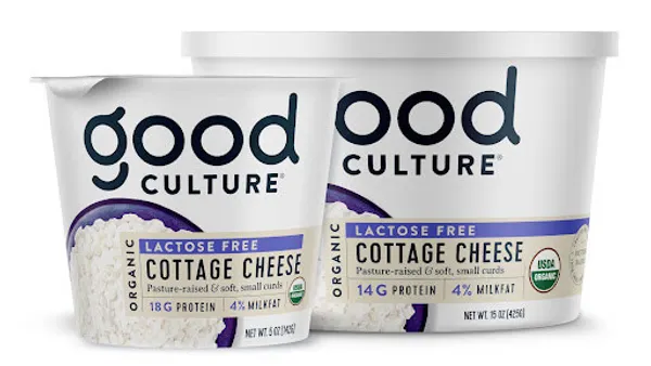 Containers of Good Culture cottage cheese.