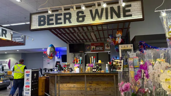 A bar inside a grocery store.