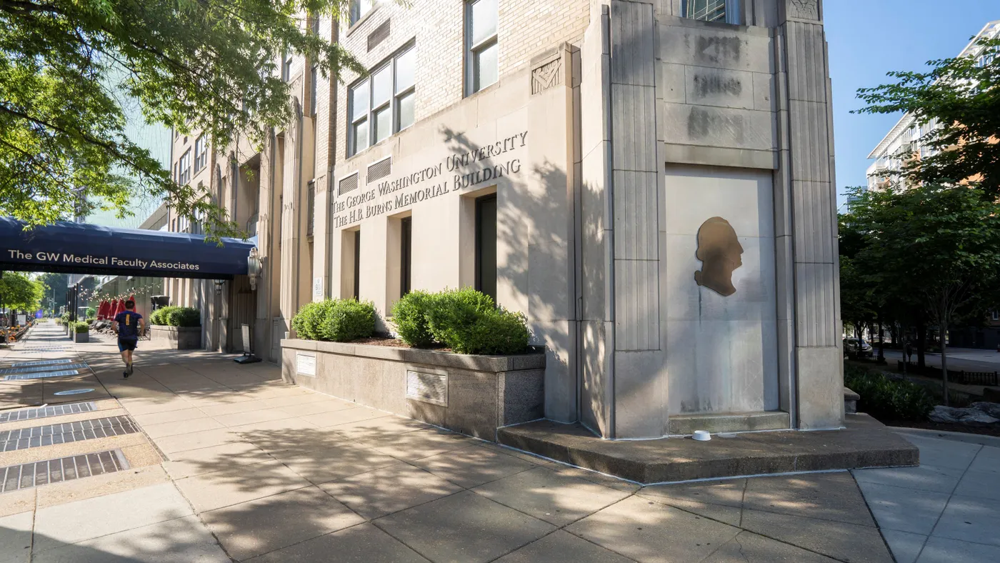 A building on the campus of George Washington University