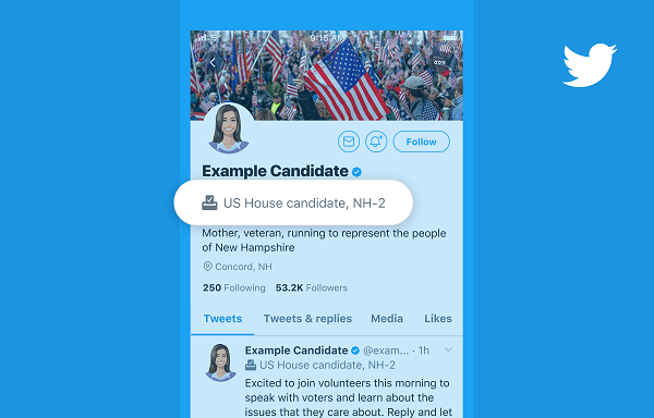 Twitter election labels