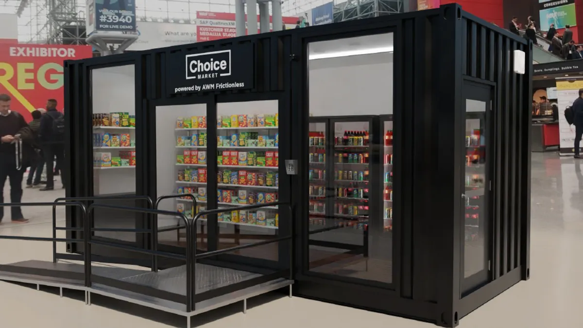 A photo of a Choice Market quick-drop unit.