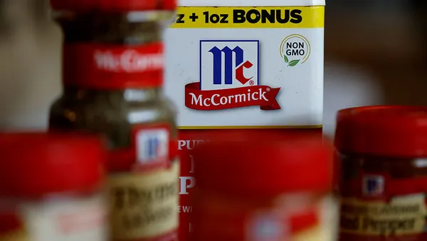 McCormick spices are displayed