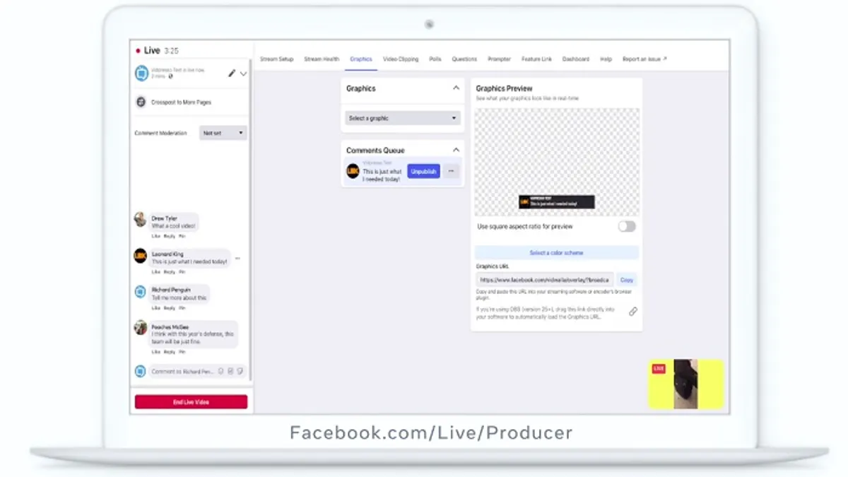Facebook Live Producer