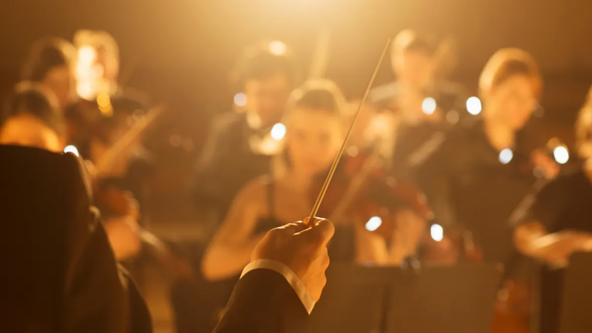 Orchestra playing