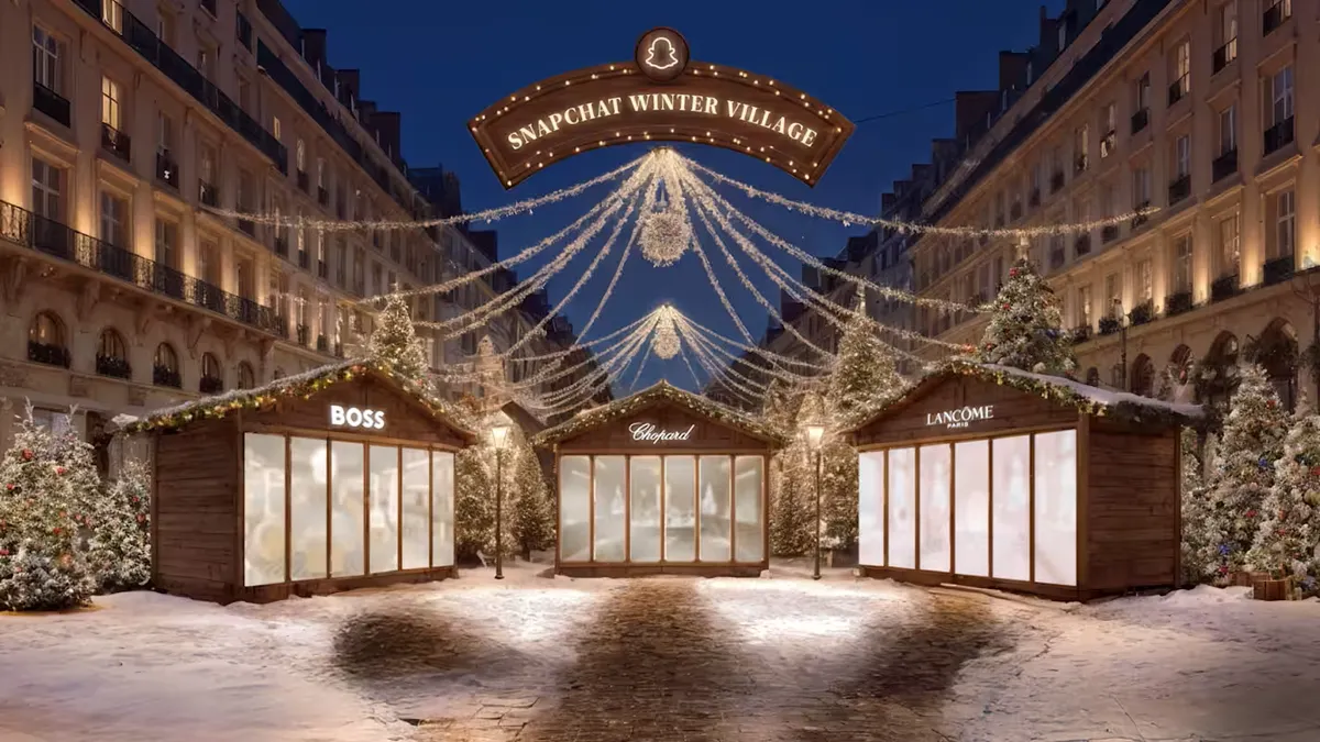 Snapchat's Winter Village augmented reality experience.