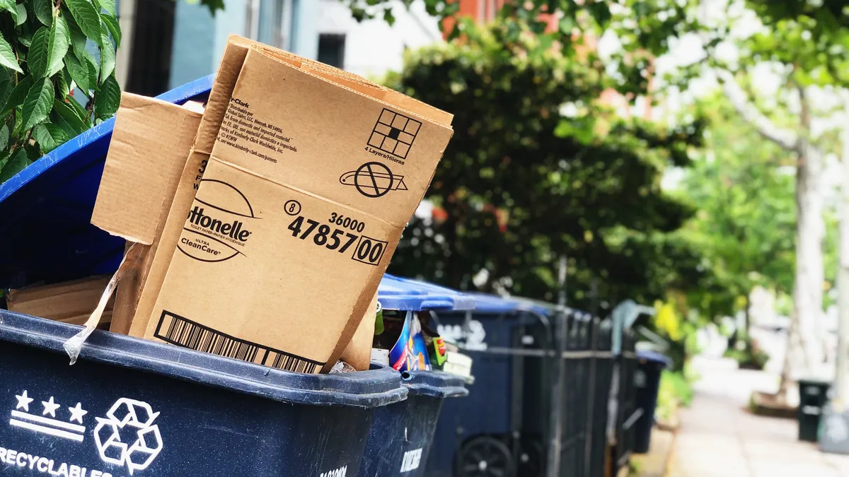 Recycling during the pandemic in Washington, D.C.