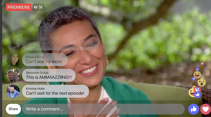 Facebook Premiere screenshot