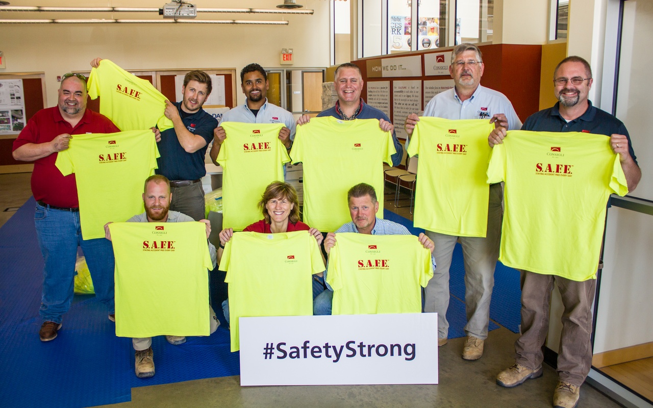 Safety in construction shirts promotion