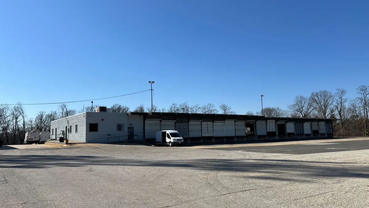 The exterior of a former Yellow Corp. truck terminal in Landover, Maryland, that was acquired by XPO at a bankruptcy auction.