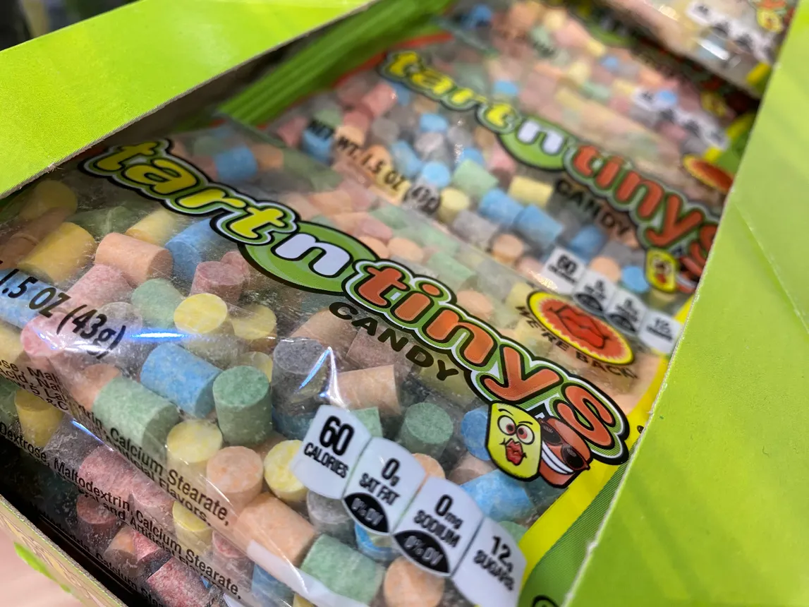 Tart &#x27;N Tiny candies at the Sweet and Snacks Expo in Indianapolis in 2024.
