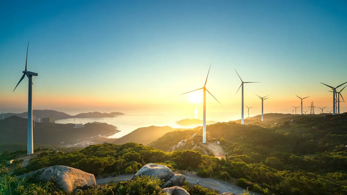 Wind Turbines in Sunset