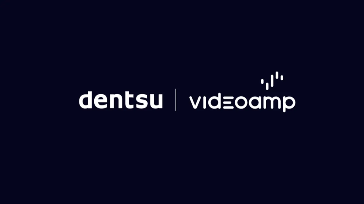 Dentsu and VideoAmp logos