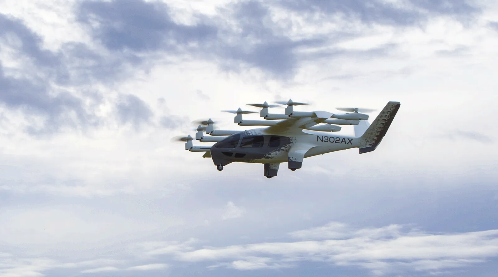 The Archer Midnight eVTOL aircraft undergoes flight testing.